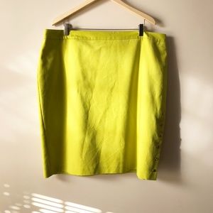 Worthington Lime Green Straight Pencil Skirt 22W